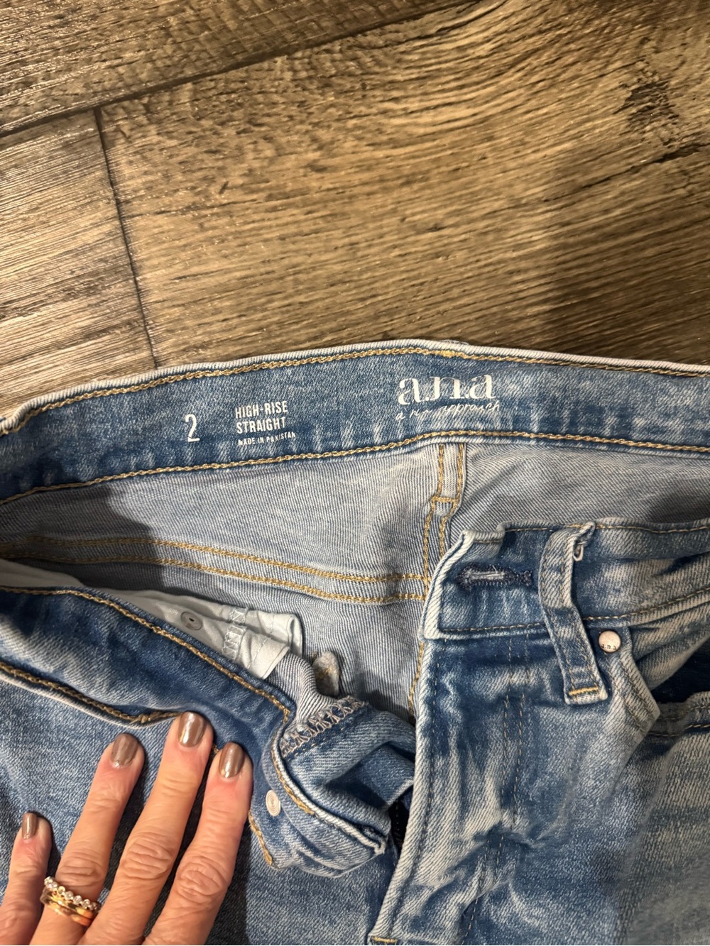 a.n.a Light Blue High-Rise Straight Women’s Jeans